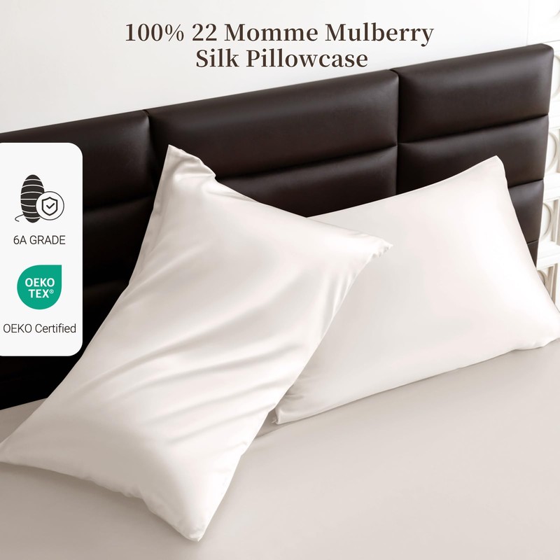 THXSILK 100% Silk Pillowcase for Hair and Skin, Both Sides