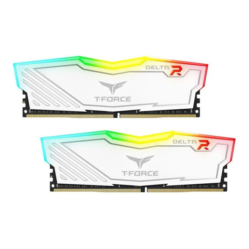 Memoria RAM T-Force Delta RGB gamer color blanco 16GB 2