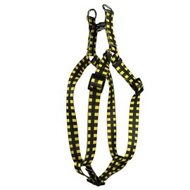 Yellow Dog Design Buffalo Plaid Yellow Step-in Dog Harness, Small