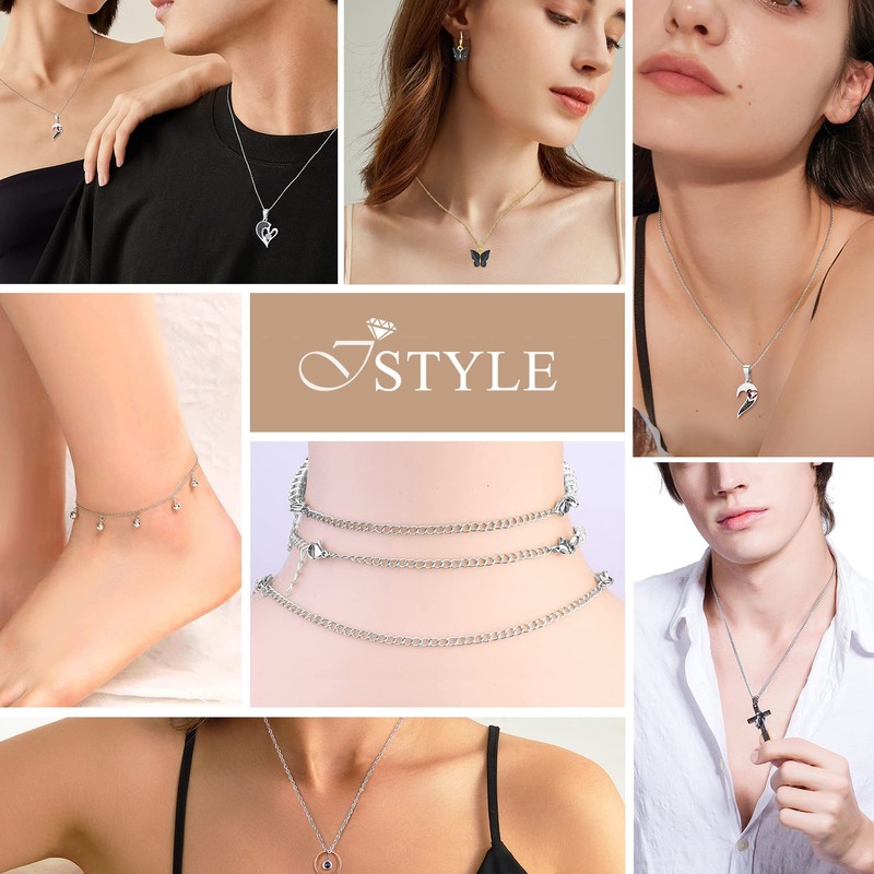 Jstyle 5 Piece Adjuster Chain Necklace Extension Chain Part Necklace