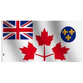1939–1944 Military Canadian Army Battle Flag 30x60inch Large, Both Sides Glossy Silk Fabric for Moderate-Outdoor&Indoor,Canvas Header Brass Grommets for Easy Display, 2.5' x 5' Canada Army White Old Flags