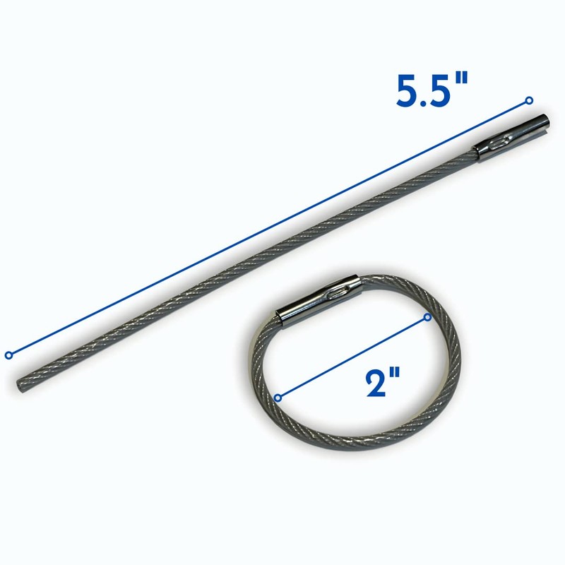 CDM Supply 5.5" Clear Nylon Coated Stainless Steel Locking Wire