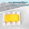 Coipdfty Self Draining Soap Dish Holder,Silicone Soap Dish,for Bathroom,Kitchen, Sponges，Can