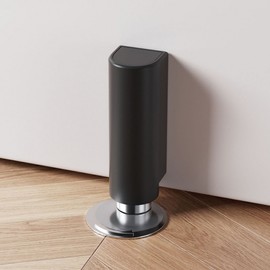 No-Drill Magnetic Door Stopper - Prevents Door Slamming & Holds Door Open Slam Prevention Black 2ea