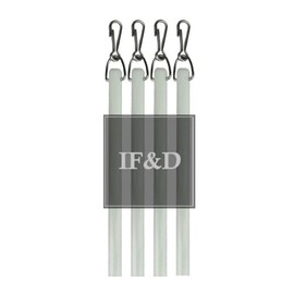 Fabrics and Drapes - 30 inch (2.5 Foot) - 4 Pack - White Fiberglass Drapery Curtain Pull Wands - Style #0228