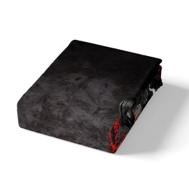 Homewish Boxing Bed Linen Set 135 x 200 cm for Boys Teens Man Fitness Sports Theme Comforter Cover Boxing Gloves Dumbbell Duvet Cover Decorative 2-Piece Duvet Cover with 1 Pillowcase Dark Grey