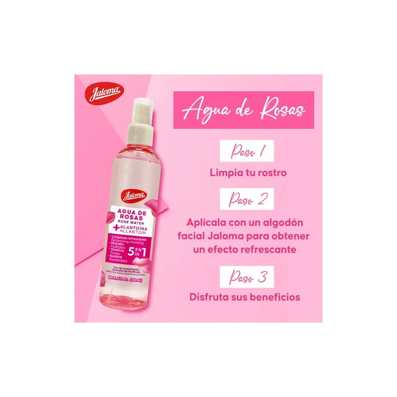 Jaloma Tónico Agua De Rosas Antioxidante 250ml Piel Mixta