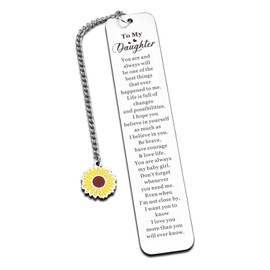 Easter Basket Essentials, Easter Basket Stuffers, Easter Gifts for Girls Daughter Bookmark from Mom, Daughter Birthday Gifts from Mom, Daughter Back to School Christmas Graduation Gifts for Her