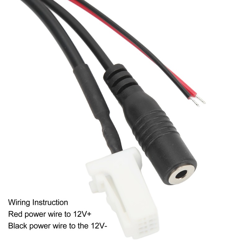 Car Bluetooth Audio Cable Adapter with Microphone Hands Free Replacement