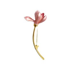 Pink Lotus Flower Enamel Pin Flower Brooch Lapel Pins for Women Clothes Accessories Wedding Daily Valentine's Day Mother's Day Gift Jewelry Gifts for Girls Women Mother