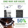 PouchWorth 50 Pack 16 oz Coffee Bags with Valve Black