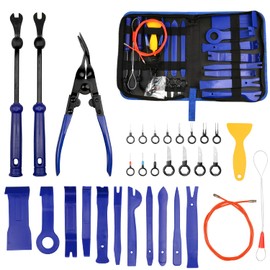 Interior Peel Off Car Interior Peel Off Tool, Panel Removal, Interior Removal, Car Set, Clip Clamp Tool, Interior Peel Off 32-Piece Set, Detachable Tool, Compatible with Car Maintenance, Furniture Panels, Wiring Guide Included