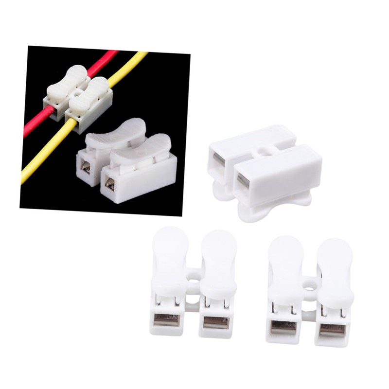 iplusmile 150 Pcs Spring Wire Connectors Gutter End Caps Lamp