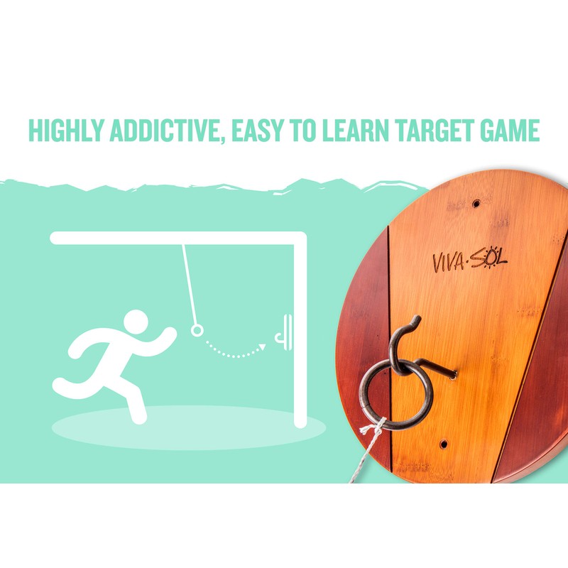 Triumph Sports Viva Sol Premium Bamboo Walnut Finish Hook and