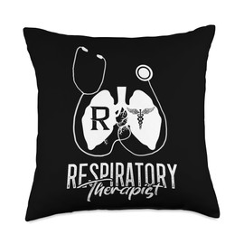 Respiratory Therapist Lung Therapy Specialist RT Lung Doctor Therapy Respiratory Therapist Throw Pillow, 18x18, Multicolor