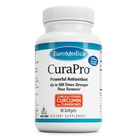 Euromedica Euromedica CuraPro 375mg - 60 Softgels - High Potency Turmeric Curcumin Supplement - Clinically-Studied Liver, Brain & Immune Support - 60 Servings