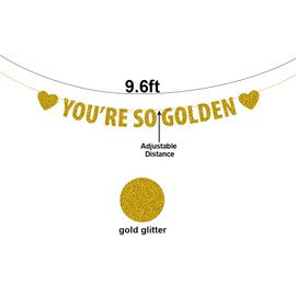 You're So Golden Banner, Happy Golden Birthday Bunting Sign, Stay Golden Banner, Birthday Party Decorations Supplies