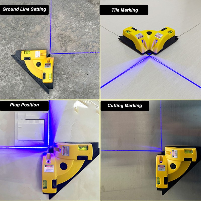 Right Angle Level High Accuracy Visible Green Beam Leveling Gauge