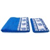 Tex family Towel Set with Border Greece Sea Blue Made