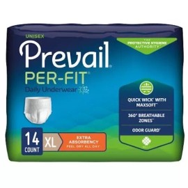 Prevail Per-Fit Adult Briefs Diapers With Tabs XL Heavy Absorbency 56 Ct