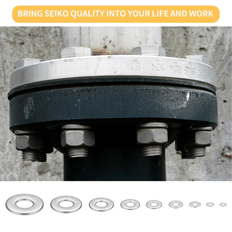 800 x Flat Washers Set, Stainless Steel Locking Washers Assortment,