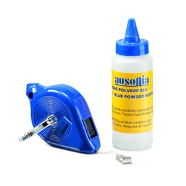 AUSONIA - 47512 Chalk Chalk Line in Plastic 30 m with Bottle Dust Blue of 100 g