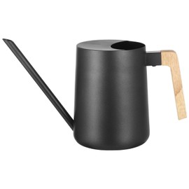 Homaisson 35 oz Metal Small Indoor Watering Can with Long Spout & Real Wood Handle for House Plants, Rust-Resistant Watering Pot for Indoor and Outdoor, Ideal for Houseplants, Modern Minimalist Design