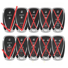 3 4 Button TPU Key Fob Shell Cover for Chevy Volt 2016 2017 2018 2019 2020 2021 EV EUV 2022 2023 2024 Bolt Spark Traverse Trailblazer LT Trax Sonic Equinox 2018-2021 (engine start 4 button black)