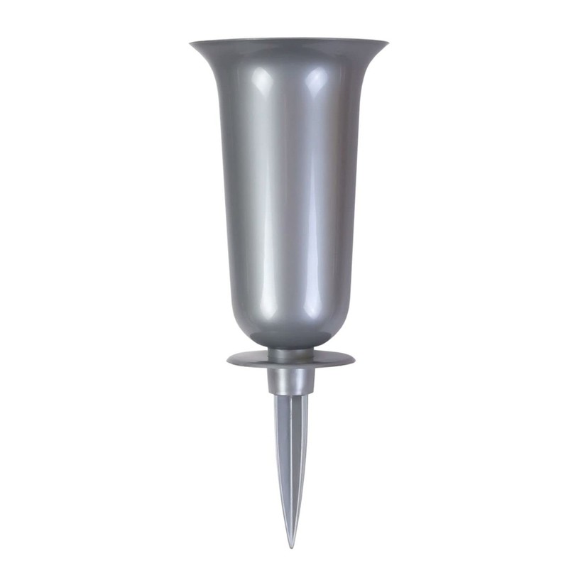 BURI grave vase silver graveyard vase grave decoration grave ornament