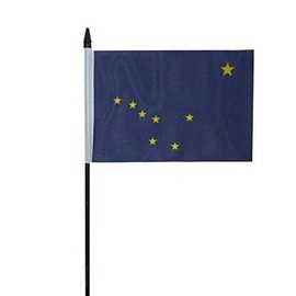 Alaska US State Hand Waving Flag 6" x 4" inch Flag Superstore