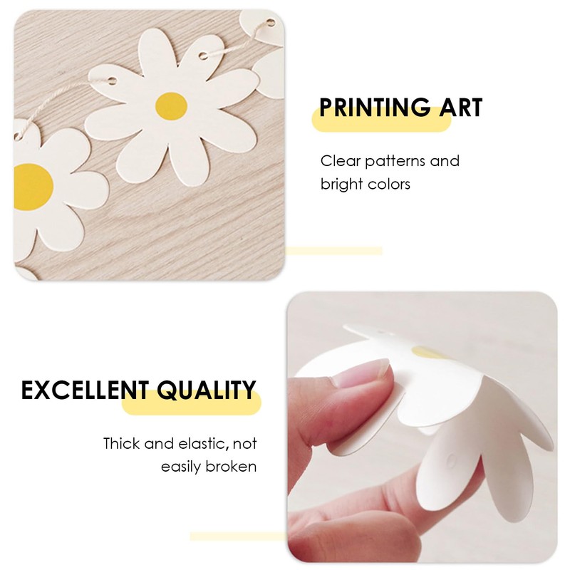 2 Daisy Pull Banners With 10 Daisy Inserts, Banner Decorations,