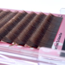 Individual Eyebrow Extensions 0.1mm Thickness Mixed Length 5mm-8mm Color Brown