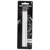 Pack of 3 White Charcoal Pencils and 6 Pieces Sketch