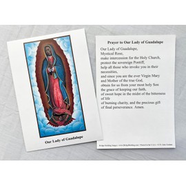 Vermont Christmas Company Our Lady or Guadalupe Prayer Card - Set of 100 - Featuring the Prayer to Our Lady of Guadalupe