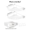 Orimade Corner Shower Caddy with 2 Hooks Wall Mounted Metal