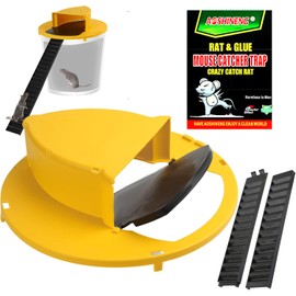 1 Pack Mouse Trap Bucket Adapted to 5 Gallon Bucket Lid Rat Trap Comes with Mouse Catching Stickers Automatic Reset for Indoor Outdoor Use Reusable