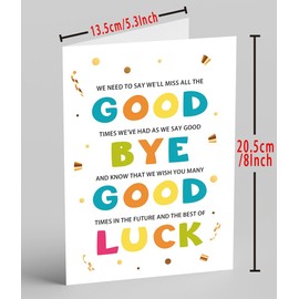 Cute Colleague Going Away Card,Farewell Cards for Coworkers Good Luck Card,Coworker Leaving Cards for Him Her