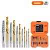 Luckyway 10-Piece Screw Extractor and Left Hand Drill Bit Set,