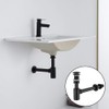Silver, Solid Brass Bathroom Sink Drain Kit, Adjustable Bottle Trap,