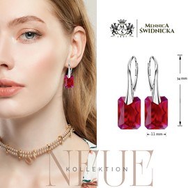 MŚ 1997 MENNICA ŚWIDNICKA Fashion Jewellery Silver Hanging Earrings and Necklace Jewellery Set 925 Silver Gift for Girlfriend Ladies and Girls Premium Jewellery Set for Women, Sterling Silver, Cubic