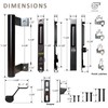 Young Dance Sliding Glass Door Handle Set with Lock -