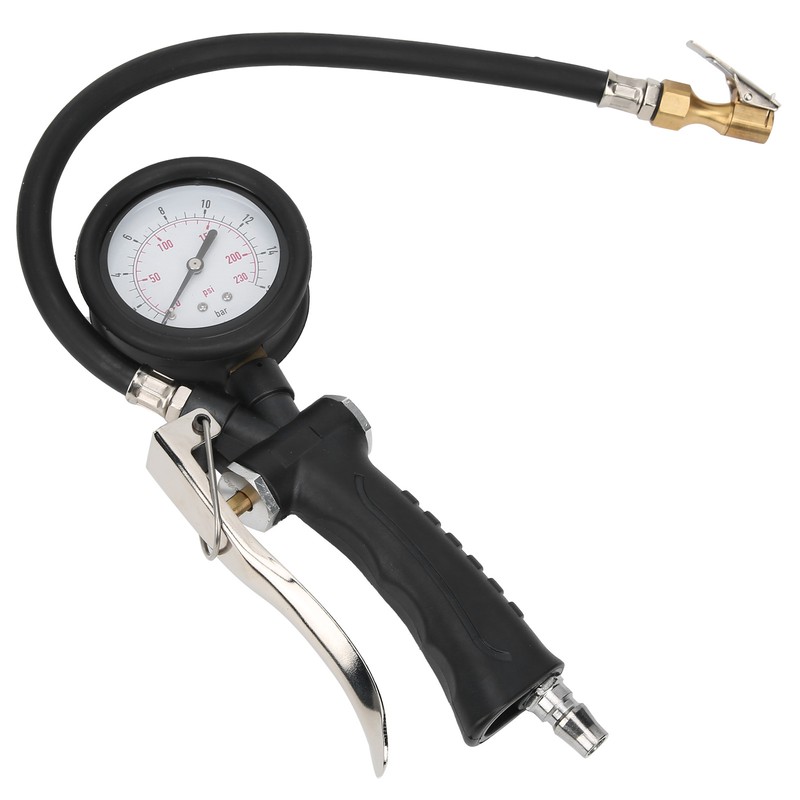 Tire Pressure Inflator Gauge Handheld for Car Motorcycle with Rotatable