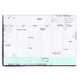 Spanish Weekly Planner - Semanario A4 32 x 22 – Planner Semanal Agenda de Mesa con Hojas Arrancables