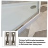 jojofuny 2pcs Sliding Shower Door Bottom Guide Bathroom Glass Door