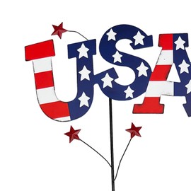 Fourth of July USA Patriotic Garden Yard Signs with Stake American Flag Yard Sign USA Lawn Decoration Indoor Outdoor Patriotic Decor