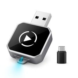 Wireless CarPlay & Android Auto Adapter, Plug & Play 2-in-1 Conversion for Wired Apple CarPlay Cars, USB/USB-C Compatible, Works with iPhone iOS 10+ & Android 11+ Smartphones