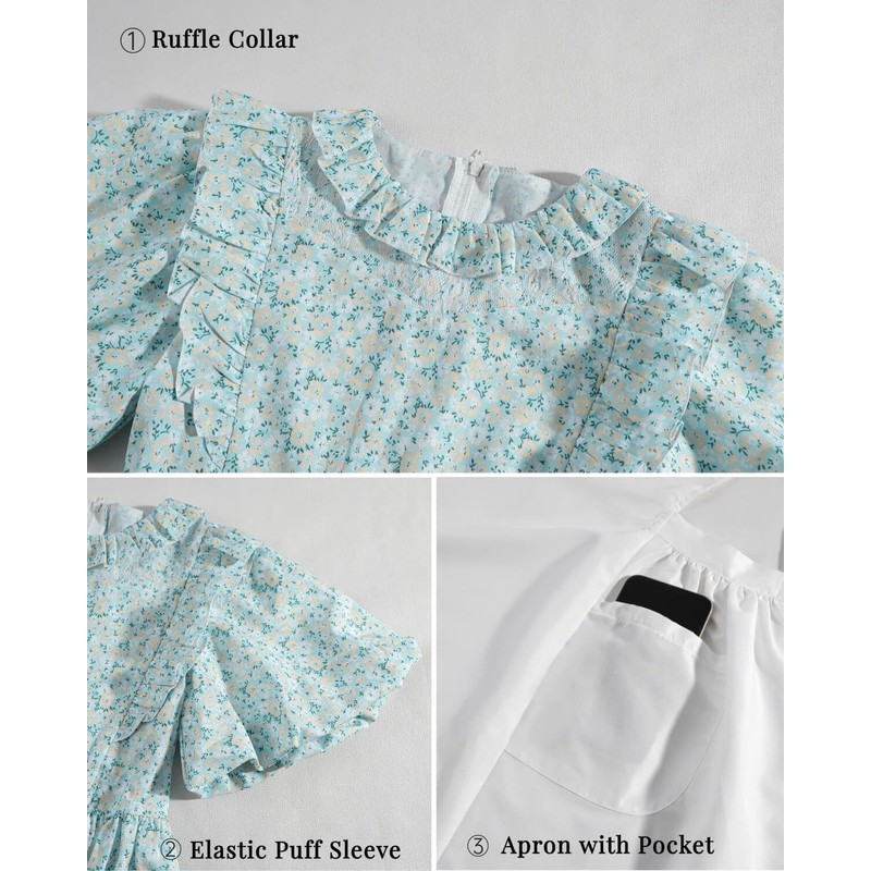 Nuoqi Prairie Dress - Disfraz colonial para niñas, disfraz de