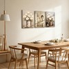 Doqueodas 3 pcs Vintage Floral Kitchen Canvas Framed Wall Art