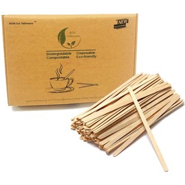 Wooden Coffee Stir Sticks 140mm Hot Drink Stirrer 1000 Box, Wood Disposables Beverage Stirring Tea Stick
