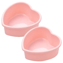 Mini molde para tartas de corazón, molde de silicona de 4 pulgadas, paquete de 2 moldes antiadherentes en forma de corazón para el día de San Valentín, aniversario, cumpleaños, pasteles, pasteles, tartas, magdalenas, pasteles de queso
